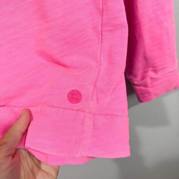 Lilly Pulitzer Ashlee Half Zip Pink Terry Pullover Size Small - Picture 3 of 7
